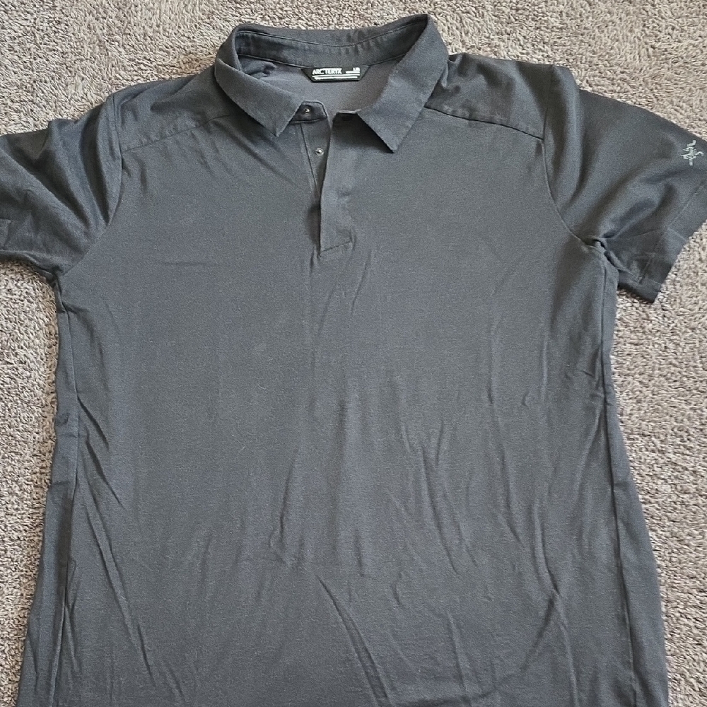 Arc'teryx Gray Polo Shirt Classic Knit Design
